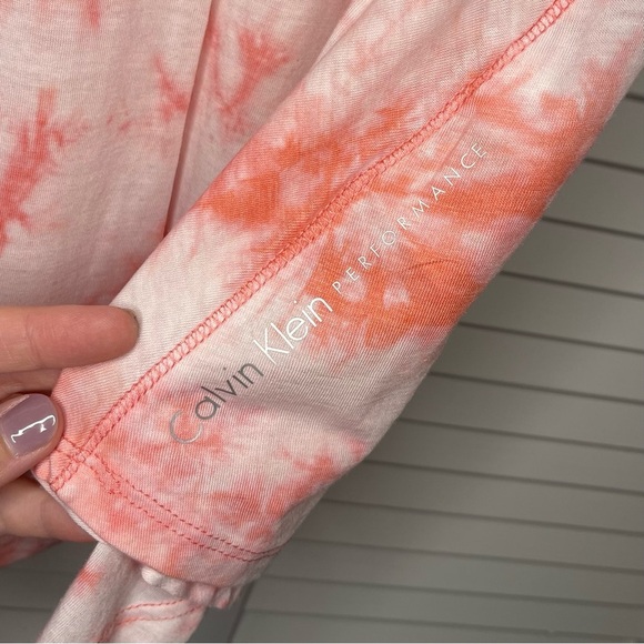 Calvin Klein Pink Sleeveless Relaxed Tie Front Tank Top - Picture 3 of 5